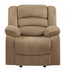 Homeroots.co 329373 40 Contemporary Beige Fabric Chair