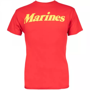 Fox 64-625 M Marines T-shirt Red Yellow Imprint - Medium