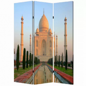 Homeroots.co 274863 1 X 48 X 72 Multi Color Wood Canvas Taj Mahal  Scr