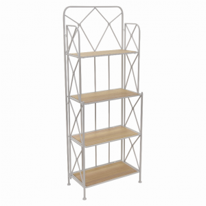 Plutus PBTH94547 Metal Plant Stand In White Metal