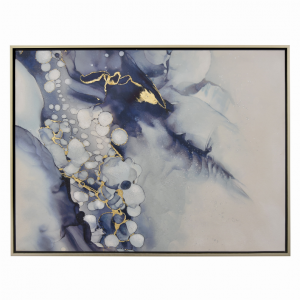 Plutus PBTH92317 Painting With Frame-oil On Canvas In Blue Natural Fib