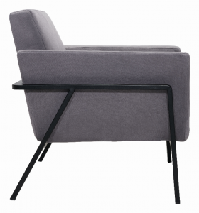 Zuo 100765 Homestead Lounge Chair Gray