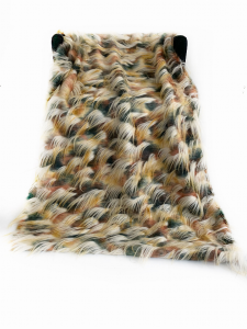 Plutus PBDT1607-114x120 Plutus Multi-color  Fancy Feather Faux Fur Lux