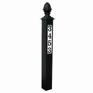 Qualarc LAP-4X4-S3 Lighted Address Post With Decorative Pineapple Fini