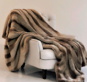 Plutus PBSF1418-80x110T Plutus Sheared Faux Chinchilla Luxury Throw