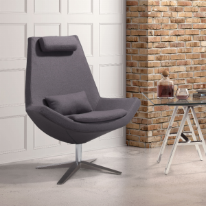 Zuo 500510 Bruges Occasional Chair Charcoal Gray