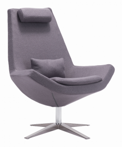 Zuo 500510 Bruges Occasional Chair Charcoal Gray