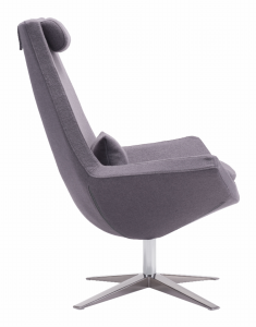 Zuo 500510 Bruges Occasional Chair Charcoal Gray