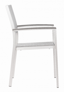 Zuo 701865 Metropolitan Arm Chair (set Of 2) Brushed Aluminum