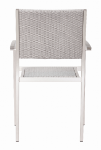 Zuo 701865 Metropolitan Arm Chair (set Of 2) Brushed Aluminum