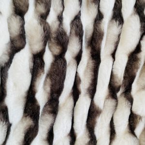 Plutus PBEZ1802-96x110T Plutus White Charcoal Snow Chinchilla Faux Fur