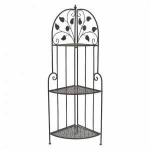 Plutus PBTH92449 Metal Plant Stand In Gray Metal