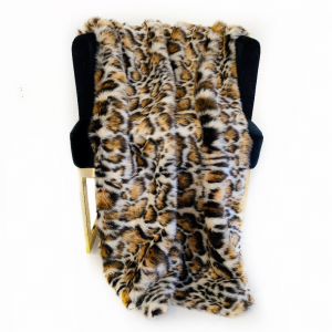 Plutus PBDT1609-114x120 Plutus Brown  Tiger Faux Fur Luxury Throw Blan