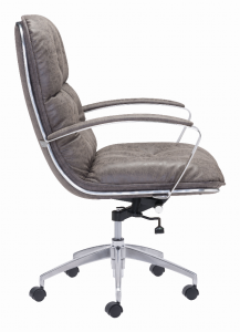 Zuo 100447 Avenue Office Chair Vintage Gray