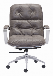 Zuo 100447 Avenue Office Chair Vintage Gray