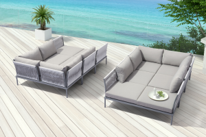 Zuo 703582 Sand Beach Double Base Gray