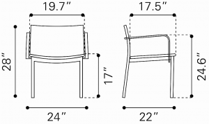 Zuo 404142 Gekko Conference Chair (set Of 2) White