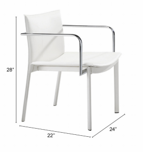 Zuo 404142 Gekko Conference Chair (set Of 2) White