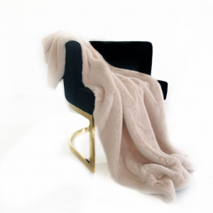 Plutus PBDT1608-114x120 Plutus Pink  Plush Faux Fur Luxury Throw Blank