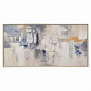 Plutus PBTH94761 Painting With Frame-oil On Canvas In Blue Natural Fib