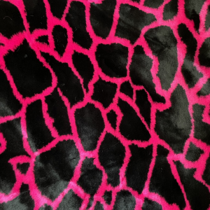 Plutus PBDT1701-114x120 Plutus Pink Black Plush Faux Fur Luxury Throw 