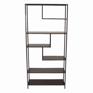 Plutus PBTH93336 Metal Shelving Unit - Brown In Brown Metal