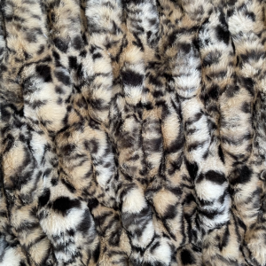 Plutus PBEZ1800-96x110T Plutus Natural Leopard Sharpei Faux Fur Luxury