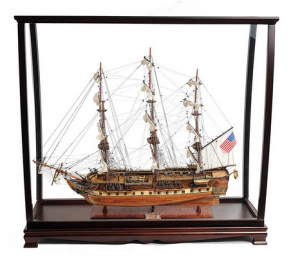 Old T012A U.s.s. Constitution Large-scaled Model Ship With Table Top D