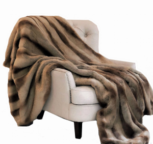 Plutus PBSF1418-102x116 Plutus Sheared Faux Chinchilla Luxury Throw