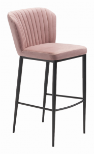 Zuo 101175 Tolivere Bar Chair (set Of 2) Pink