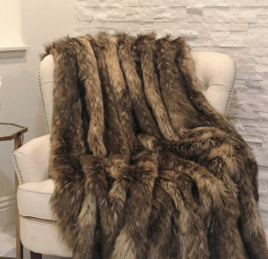 Plutus PBSF1406-114x120 Plutus Mountain Coyote Handmade Luxury Throw