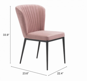 Zuo 101101 Tolivere Dining Chair (set Of 2) Pink