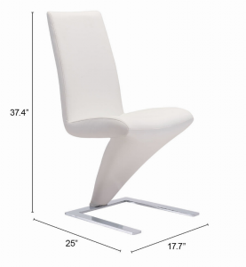 Zuo 100284 Herron Dining Chair (set Of 2) White