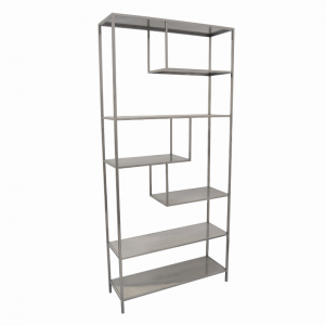 Plutus PBTH93335 Metal Shelving Unit -silver In Silver Metal