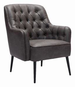 Zuo 109054 Tasmania Accent Chair Vintage Black