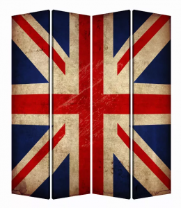 Homeroots.co 277083 1 X 84 X 84 Multi Color Wood Canvas Union Jack  Sc