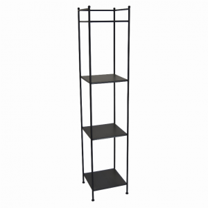 Plutus PBTH92406 Metal Plant Stand In Black Metal