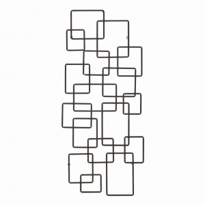 Plutus PBTH94434 Geometric Wall Decor In Black Metal