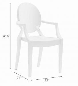 Zuo 106102 Anime Dining Chair (set Of 4) White