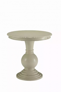 Homeroots.co 286305 26 X 26 X 26 Antique White Wood Veneer Side Table