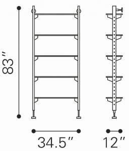 Zuo 109082 Lycan Shelf Black