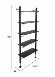 Zuo 109082 Lycan Shelf Black