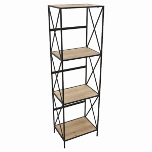 Plutus PBTH94794 Metalwood Plant Stand In Brown Metal