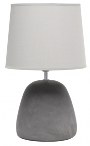 All LT2058-GRY Simple Designs Round Concrete Table Lamp, Gray