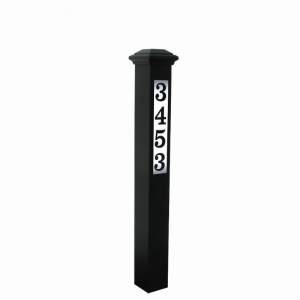 Qualarc LAP-4X4-S7 Lighted Address Post With Decorative Pyramid Finial