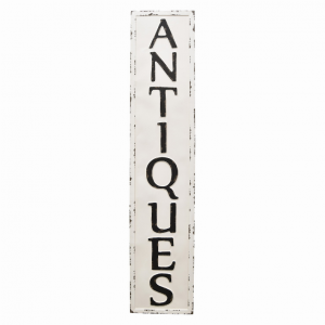 Plutus PBTH93751 Antiques Vintage Style Vertical Wall Sign In Black An