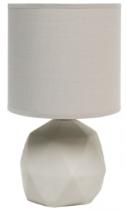 All LT2060-GRY Simple Designs Geometric Concrete Lamp, Gray