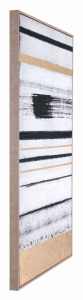 Zuo A12197 Vertical Brush Strokes Canvas Black  Gold