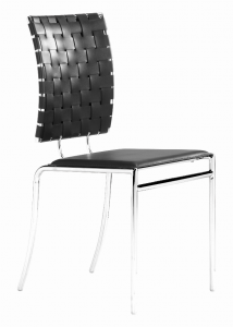 Zuo 333012 Criss Cross Dining Chair (set Of 4) Black