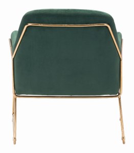 Zuo 101112 Nadir Arm Chair Green  Gold